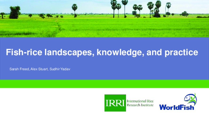 Annex to Rice-fish pathways to sustainable development impact in Cambodia and the Lower Mekong: Report on ACIAR and the WorldFish-IRRI-IWMI symposium and theory of change