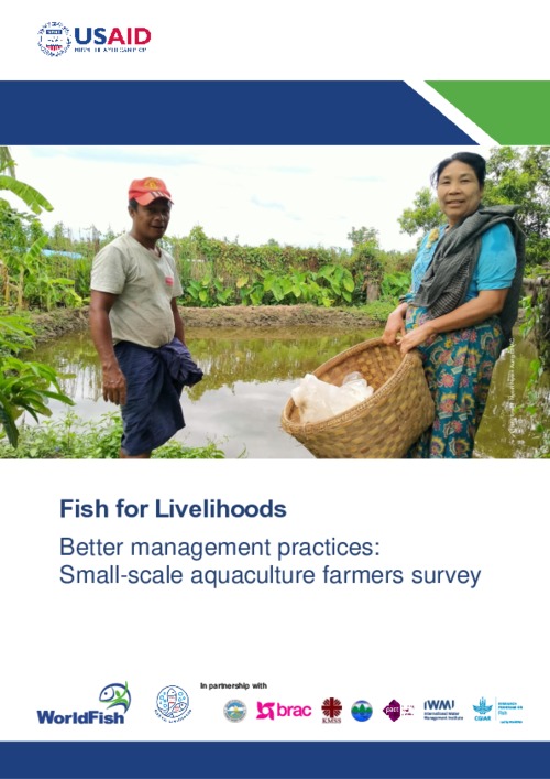 Better Management Practices: Small Scale Aquaculture Survey Report