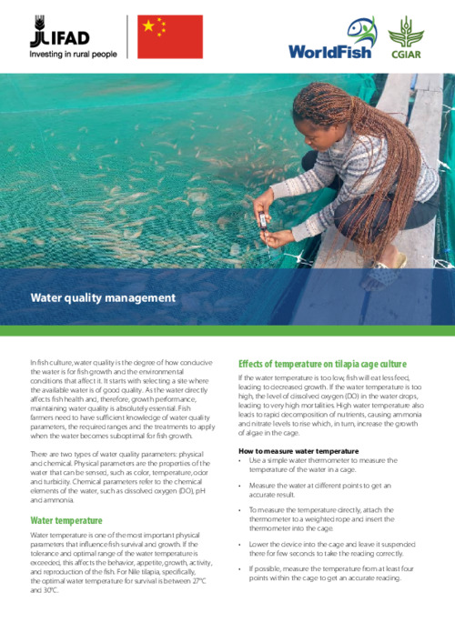 Water quality management Water quality management