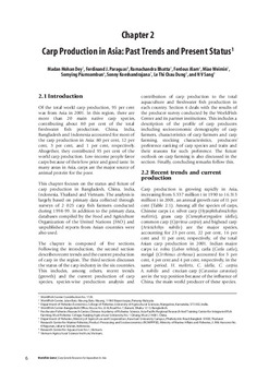 Carp production in Asia: past trends, current status and future prospects Carp production in Asia: past trends, current status and future prospects