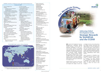 Addressing global development needs: strategic research by WorldFish and the CGIAR