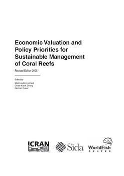 Economic valuation and policy priorities for sustainable management of coral reefs Economic valuation and policy priorities for sustainable management of coral reefs