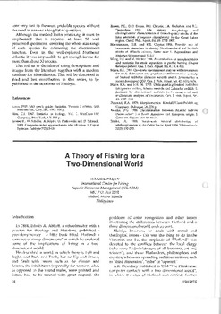 A theory of fishing for a two-dimensional world A theory of fishing for a two-dimensional world