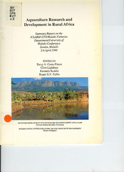 Aquaculture research and development in rural Africa: summary report Aquaculture research and development in rural Africa: summary report