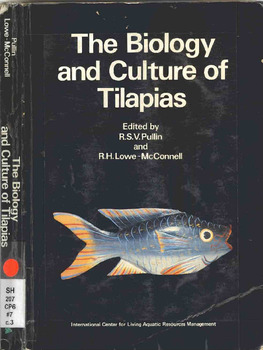 The biology and culture of tilapias