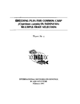 Breeding plan for common carp (Cyprinus carpio) in Indonesia: multiple-trait selection