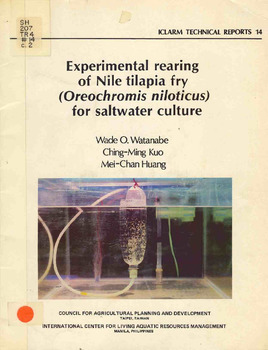 Experimental rearing of Nile tilapia fry (Oreochromis niloticus) for saltwater culture