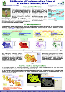 GIS mapping of pond aquaculture potential in southern Cameroon, Africa