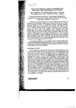 Polyculture of carps in integrated broiler-cum-fishfarming systems Polyculture of carps in integrated broiler-cum-fishfarming systems