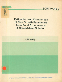 Estimation and comparison of fish growth parameters from pond experiments: a spreadsheet solution Estimation and comparison of fish growth parameters from pond experiments: a spreadsheet solution