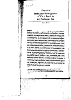 Sustainable management of coral reefs in the Caribbean Sea
