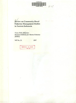 Review on community-based fisheries management studies in eastern Indonesia Review on community-based fisheries management studies in eastern Indonesia