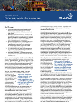 Fisheries policies for a new era Fisheries policies for a new era