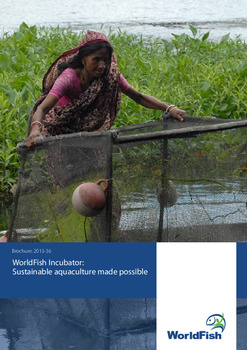 WorldFish incubator: Sustainable aquaculture made possible WorldFish incubator: Sustainable aquaculture made possible