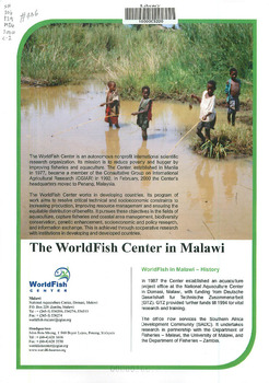 The WorldFish Center in Malawi