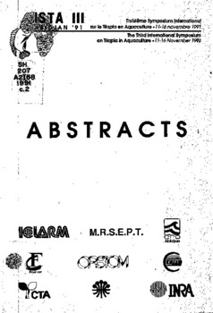 Abstracts [of] the Third International Symposium on Tilapia in Aquaculture, 11-16 November 1991
