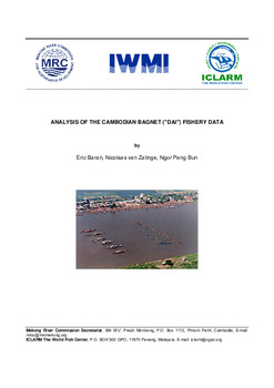 Analysis of the Cambodian bagnet ("dai") fishery data Analysis of the Cambodian bagnet ("dai") fishery data