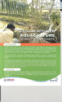 Cyclone affected aquaculture rehabilitation project Cyclone affected aquaculture rehabilitation project