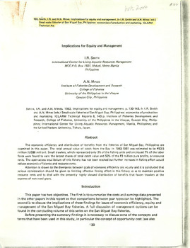Implications for equity and management
