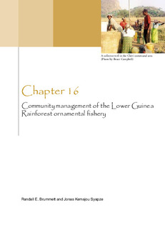 Community management of the Lower Guinea Rainforest ornamental fishery