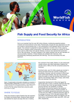 Fish supply and food security for Africa