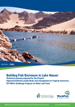 Building fish enclosure in Lake Nasser Building fish enclosure in Lake Nasser