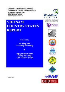 Understanding livelihoods dependent on inland fisheries in Bangladesh and Southeast Asia: Vietnam country status report