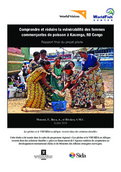 Comprendre et réduire la vulnérabilité des femmes commerçantes de poisson à Kasenga, RD Congo Comprendre et réduire la vulnérabilité des femmes commerçantes de poisson à Kasenga, RD Congo
