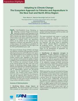 Adapting to climate change: the ecosystem approach to fisheries and aquaculture in the Near East and North Africa region Adapting to climate change: the ecosystem approach to fisheries and aquaculture in the Near East and North Africa region