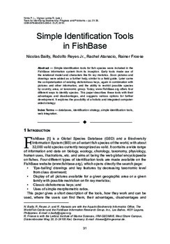 Simple identification tools in Fishbase Simple identification tools in Fishbase