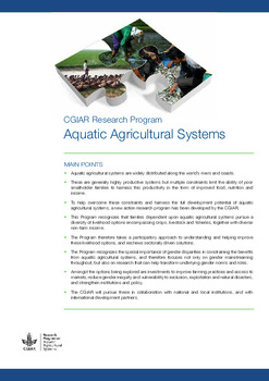 CGIAR Research Program. Aquatic agricultural systems CGIAR Research Program. Aquatic agricultural systems