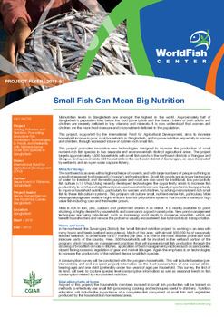 Small fish can mean big nutrition Small fish can mean big nutrition