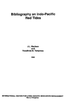Bibliography on Indo-Pacific red tides Bibliography on Indo-Pacific red tides