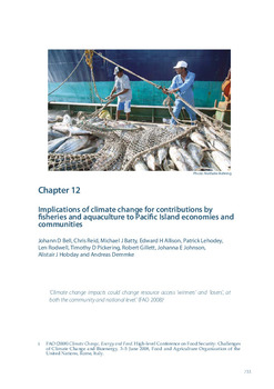 Implications of climate change for contributions by fisheries and aquaculture to Pacific Island economies and communities