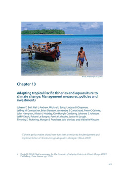 Adapting tropical Pacific fisheries and aquaculture to climate change: management measures, policies and investments Adapting tropical Pacific fisheries and aquaculture to climate change: management measures, policies and investments