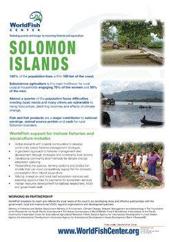 The WorldFish Center: Solomon Islands