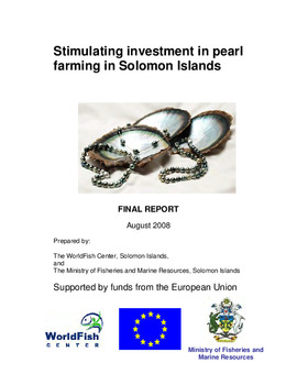 Stimulating investment in pearl farming in Solomon Islands: Final report