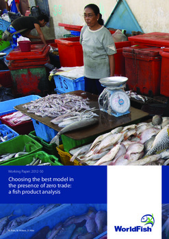 Choosing the best model in the presence of zero trade: a fish product analysis