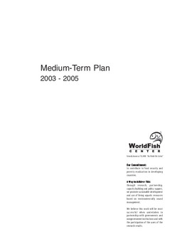Medium-term plan 2003 - 2005