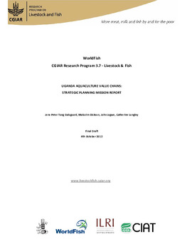 Uganda aquaculture value chains: strategic planning mission report Uganda aquaculture value chains: strategic planning mission report