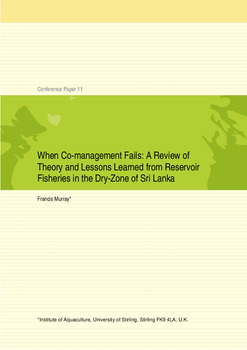 When co-management fails: a review of theory and lessons learned from reservoir fisheries in dry-zone of Sri Lanka