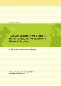 CBFM-2 International conference on community based approaches to fisheries management CBFM-2 International conference on community based approaches to fisheries management