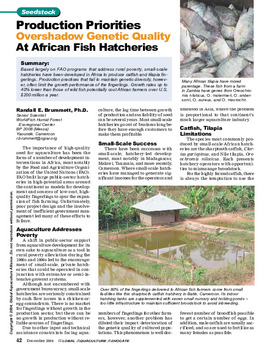 Production priorities overshadow genetic quality at African fish hatcheries