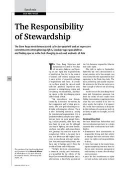 Siem Reap meet: the responsibility of stewardship Siem Reap meet: the responsibility of stewardship