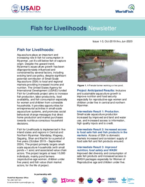 Fish for Livelihoods Newsletter (Oct 2019 to June 2020)
