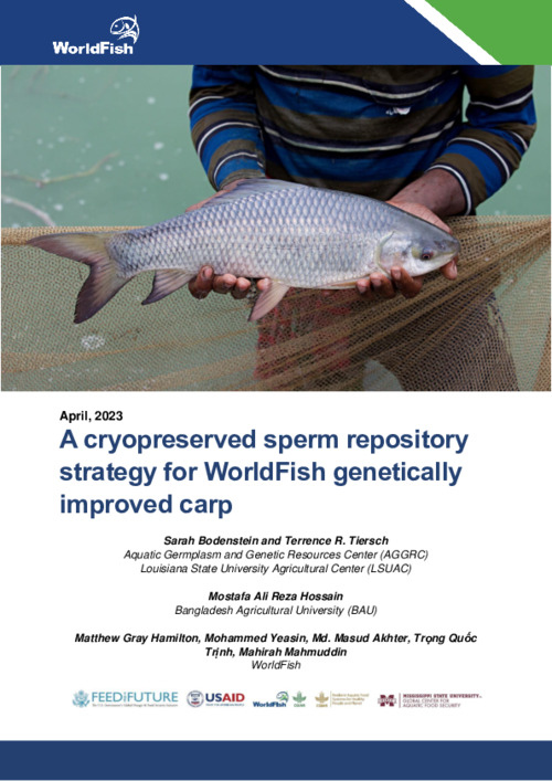 A cryopreserved sperm repository strategy for WorldFish genetically improved carp A cryopreserved sperm repository strategy for WorldFish genetically improved carp