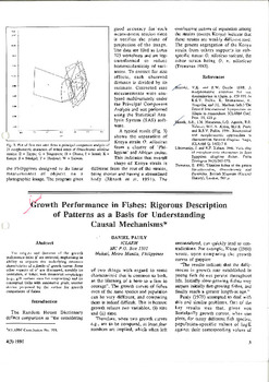 Growth performance in fishes: rigorous description of patterns as a basis for understanding causal mechanisms Growth performance in fishes: rigorous description of patterns as a basis for understanding causal mechanisms