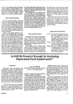 Is ANOVA powerful enough for analyzing replicated pond expriments?