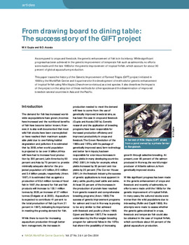 From drawing board to dining table: the success story of the GIFT project