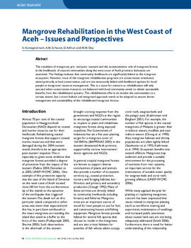 Mangrove Rehabilitation in the West coast of Aceh - Issues and Perspectives Mangrove Rehabilitation in the West coast of Aceh - Issues and Perspectives